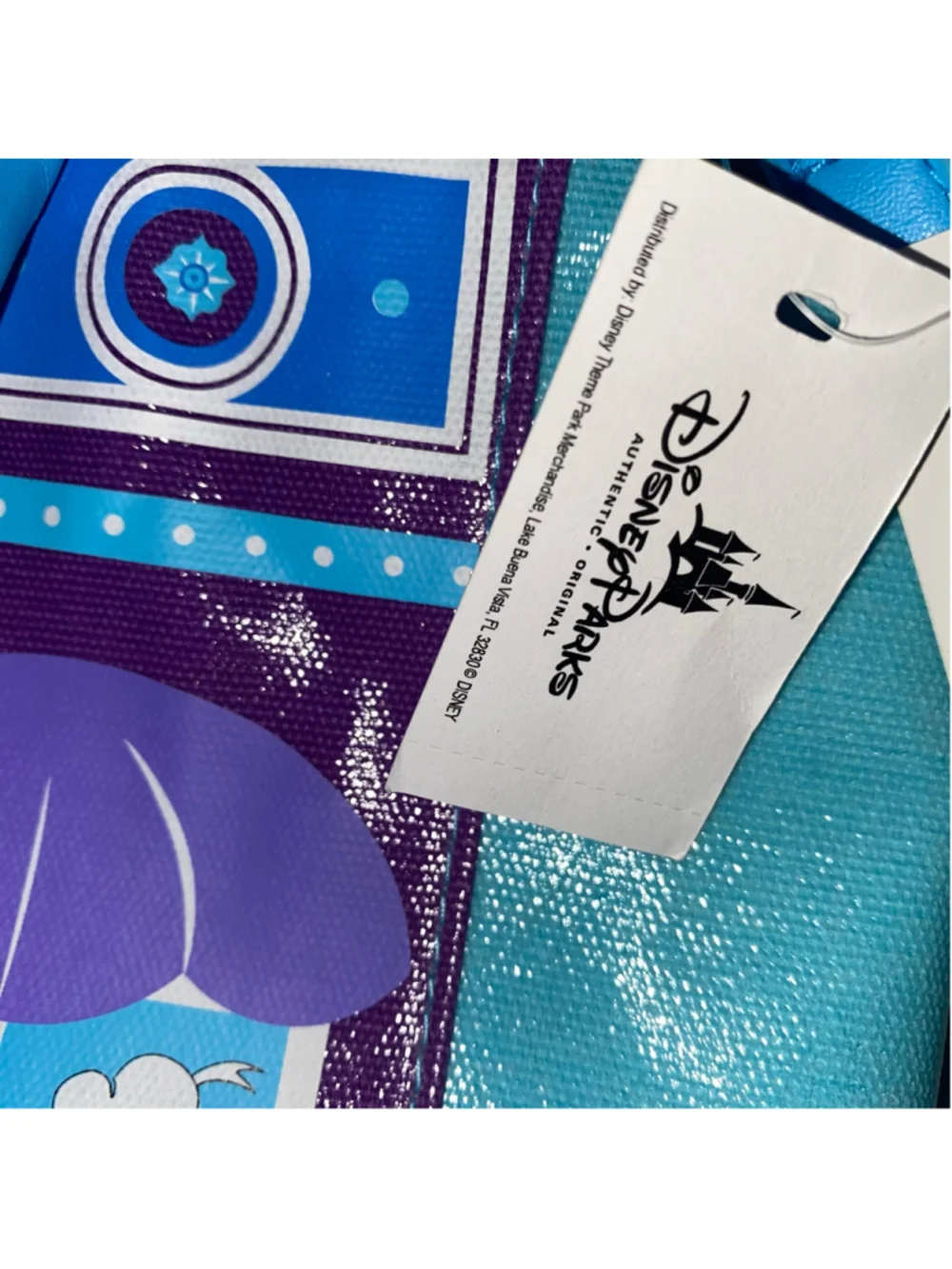 Women's Disney Parks The Chapeau Tote Handbag 12” Across Blue Purple